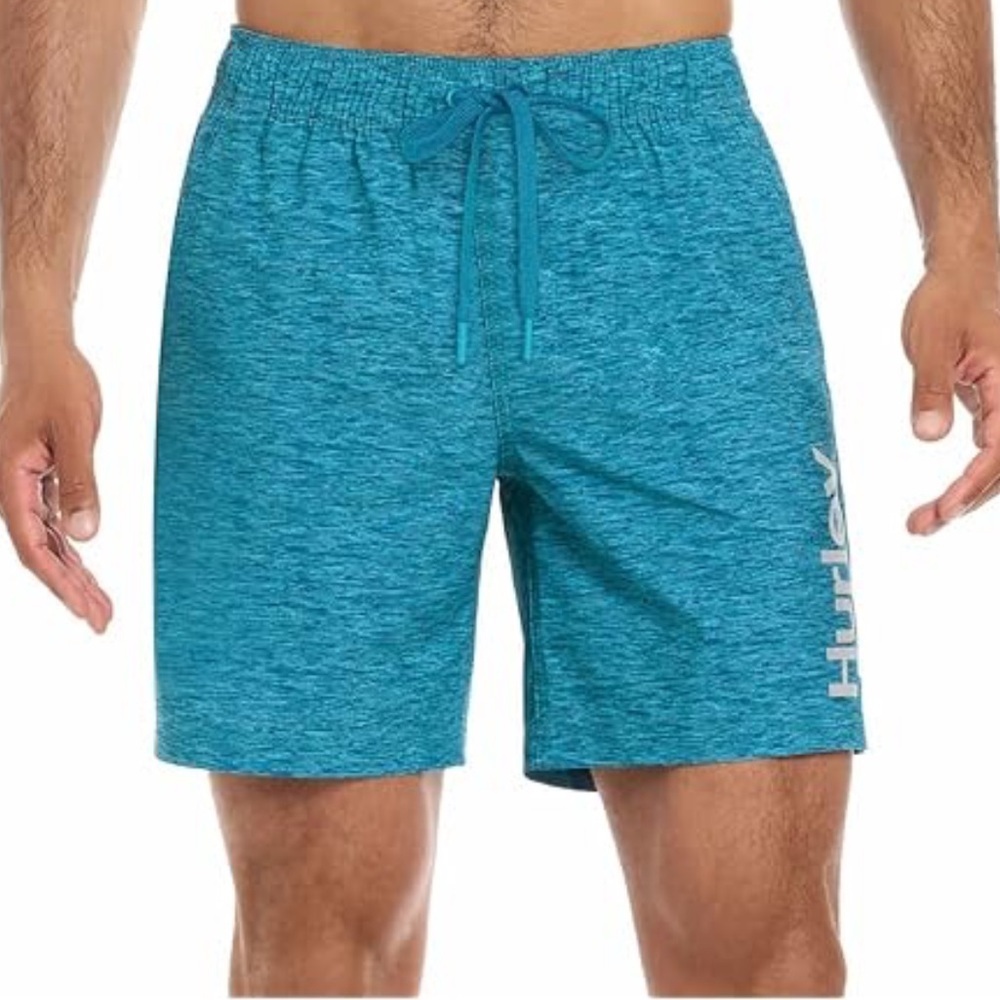 Hurley Volley Swim Shorts Swim Trunks Teal Green XL NWT